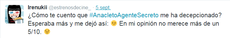 Anacleto agente secreto tweet